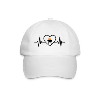 Heart Barbecue – Passion for Grilling - Baseball Cap - white/white - Front