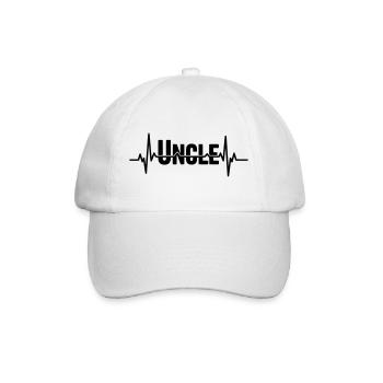 Lettrage de l’oncle avec battement de cœur - Casquette classique - blanc/blanc - Devant