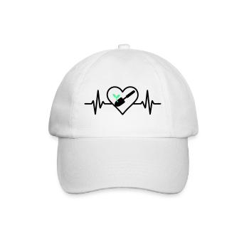 Herz Gärtnerei – Love of Nature - Baseball Cap - white/white - Front