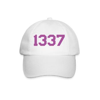 1337 Pink - Baseball Cap - white/white - Front