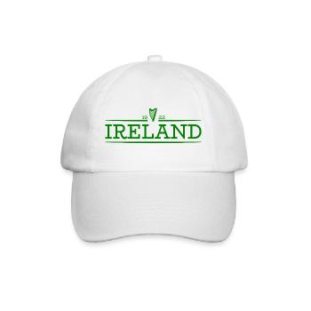 Ireland - Irland - Ire - irisch - Harfe - Baseballkappe - Weiß/Weiß - Vorne