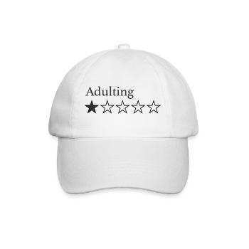 Adulting Star Emblem - Baseball Cap - white/white - Front