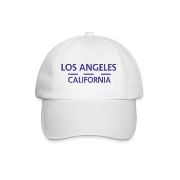 Los Angeles, Kalifornien - Baseballkappe - Weiß/Weiß - Vorne