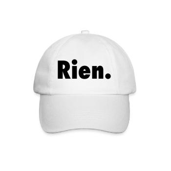 Nichts. Oder fast nichts satirischer Slogan Anti-Slogan - Baseballkappe - Weiß/Weiß - Vorne