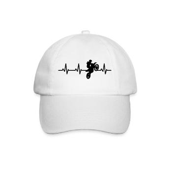 Heart Line Motocross Riders - Baseball Cap - white/white - Front