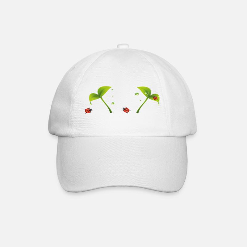 Marienkäfer - Baseballkappe - Weiß/Weiß