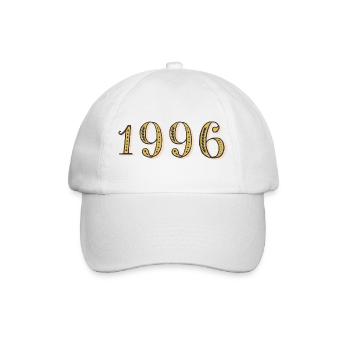 1996 Vintage 1996 Geburtstagsgeschenk - Baseballkappe - Weiß/Weiß - Vorne