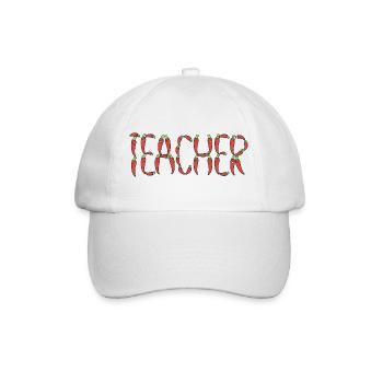 Chili teacher - Baseball Cap - white/white - Front