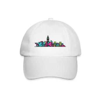 Valencia City Skyline Arts and Sciences Line Art - Baseball Cap - white/white - Front