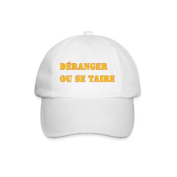DISTURB OR BE SILENT - Baseball Cap - white/white - Front