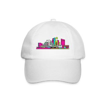 Ligne moderne de la silhouette de la ville de Cumbernauld - Casquette classique - blanc/blanc - Devant