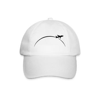 airplane - Baseball Cap - white/white - Front