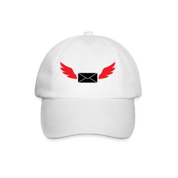 Courrier express enveloppe ailée poste - Casquette classique - blanc/blanc - Devant