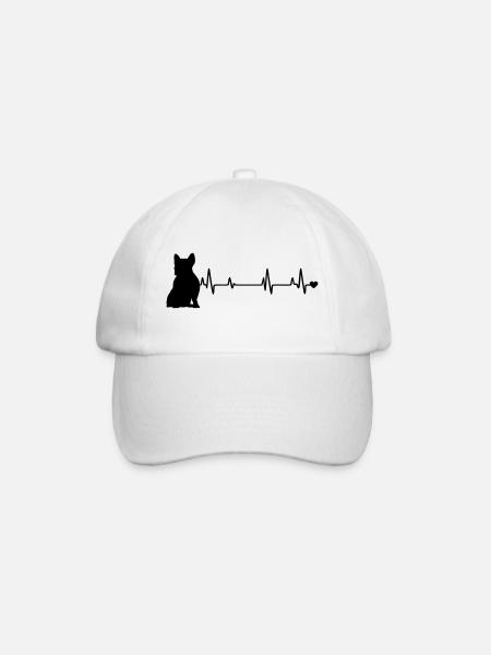 Dog - Baseball Cap - white/white