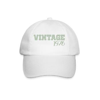 50 Years 1976 Vintage Retro Birthday Gift - Baseball Cap - white/white - Front