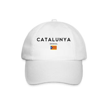 Catalan pride, minimalist elegant design - Baseball Cap - white/white - Front
