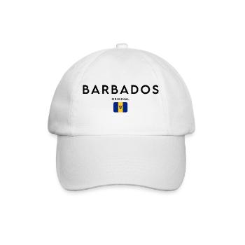 Barbadian pride, minimalist sleek design - Baseball Cap - white/white - Front