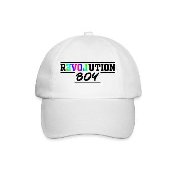 Revolution Boy Colorful Pride Empowerment Art - Baseballkappe - Weiß/Weiß - Vorne
