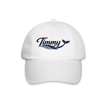 Timmy Wal Typography Waves - Baseball Cap - white/white - Front