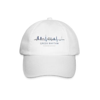 Greek Skyline Heartbeat - Baseball Cap - white/white - Front