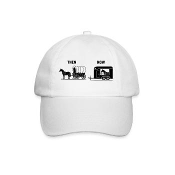 Funny Horse Carriage Meme Riding Farm - Baseball Cap - white/white - Front