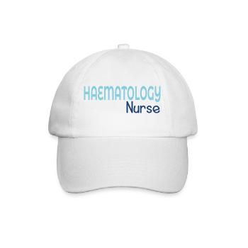 Hämatologische Krankenschwester - Baseballkappe - Weiß/Weiß - Vorne