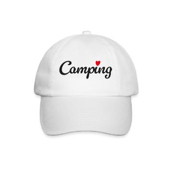 Camper Camping Heart Van Life Motorhome Summer Fan - Baseball Cap - white/white - Front
