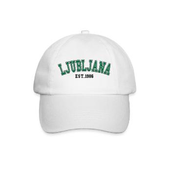 Ljubljana Est. 1986 - Baseball Cap - white/white - Front