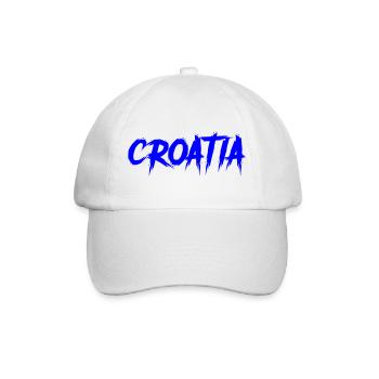 Kroatien Croatia Fan Geschenk - Baseballkappe - Weiß/Weiß - Vorne