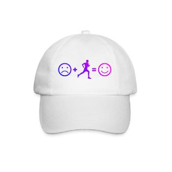 Geschenkidee für einen Running mit Running - Baseballkappe - Weiß/Weiß - Vorne
