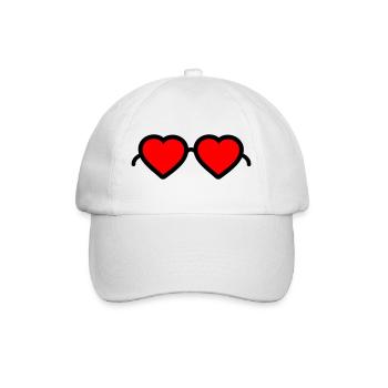Lunettes pour cœur - Casquette classique - blanc/blanc - Devant