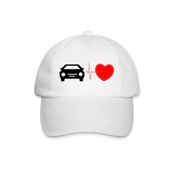 Car Heartbeat Lifeline – Art de la passion automobile - Casquette classique - blanc/blanc - Devant