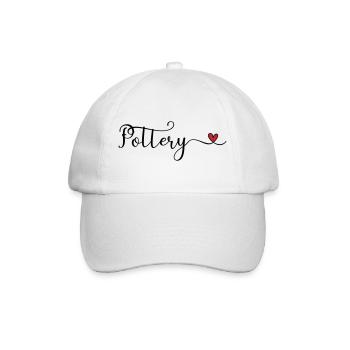 Don de typographie Pottery Heart - Casquette classique - blanc/blanc - Devant