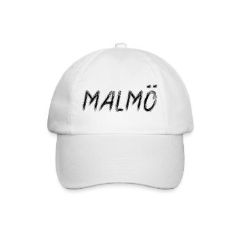 Malmö Suède Style Grunge Pinceau Noir - Casquette classique - blanc/blanc - Devant