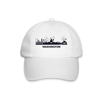 Washingtoner Skyline Washington - Baseball Cap - white/white - Front