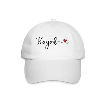 Cute Kayak Heart Design - Baseball Cap - white/white - Front