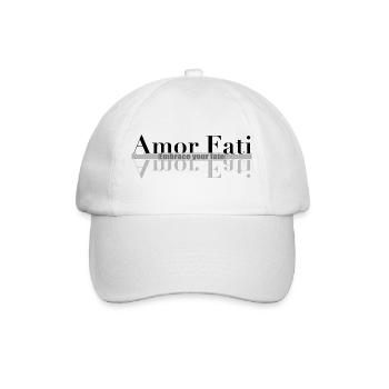 Amor Fati - Embrace your Date - Baseballkappe - Weiß/Weiß - Vorne