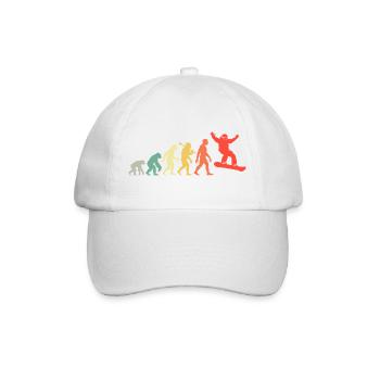 Snowboard Evolution for snowboarders - Baseball Cap - white/white - Front
