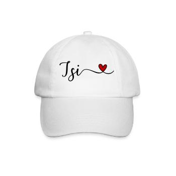 Isi mit Herz - Baseballkappe - Weiß/Weiß - Vorne