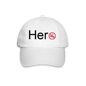 Hero fumeurs héros non-fumeurs Cadeau de sort - Casquette classique - blanc/blanc - Devant
