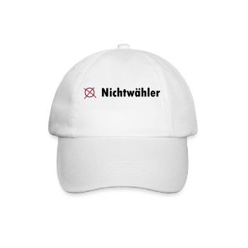 Nichtwähler - Baseballkappe - Weiß/Weiß - Vorne