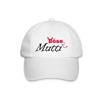 böse Mutti - Baseballkappe - Weiß/Weiß - Vorne