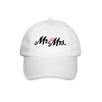 Great design for the newlyweds, Mr and Mrs - Baseball Cap - white/white - Front