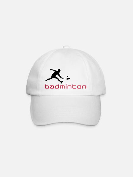 badminton_022011_v_2c - Baseball Cap - white/white