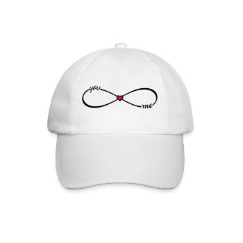 Infinity symbol you & me Infinity BFF - Baseball Cap - white/white - Front