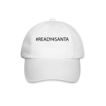 Ready 4 Santa - Xmas Weihnachten #XMAS - Baseballkappe - Weiß/Weiß - Vorne