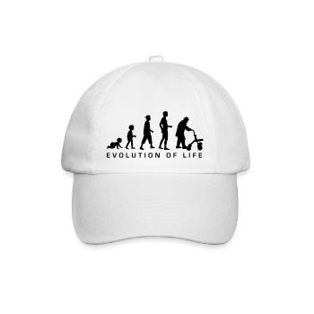 evolution_life_man_b - Baseballkappe - Weiß/Weiß - Vorne