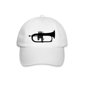 music trumpet brass - Baseballkappe - Weiß/Weiß - Vorne