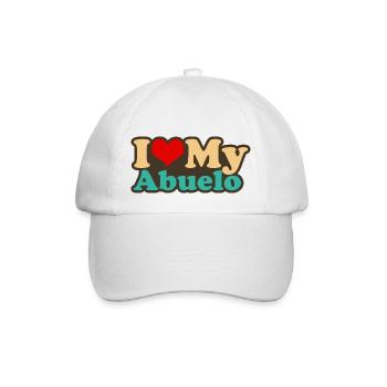 i love my abuelo - Baseball Cap - white/white - Front