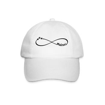 Malinois Belgian Shepherd Infinity Dogs - Baseball Cap - white/white - Front
